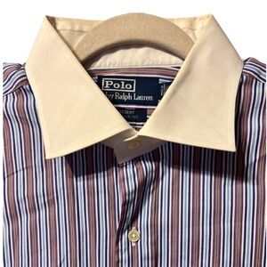 Vintage 90's Polo Ralph Lauren Regent Classic Fit Striped Button Up Shirt Men 3X